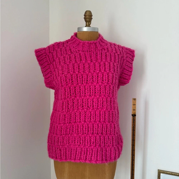 English Factory Sweaters - English Factory Magenta Sweater Vest